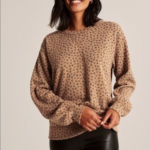Abercrombie & Fitch Leopard Crewneck Sweatshirt